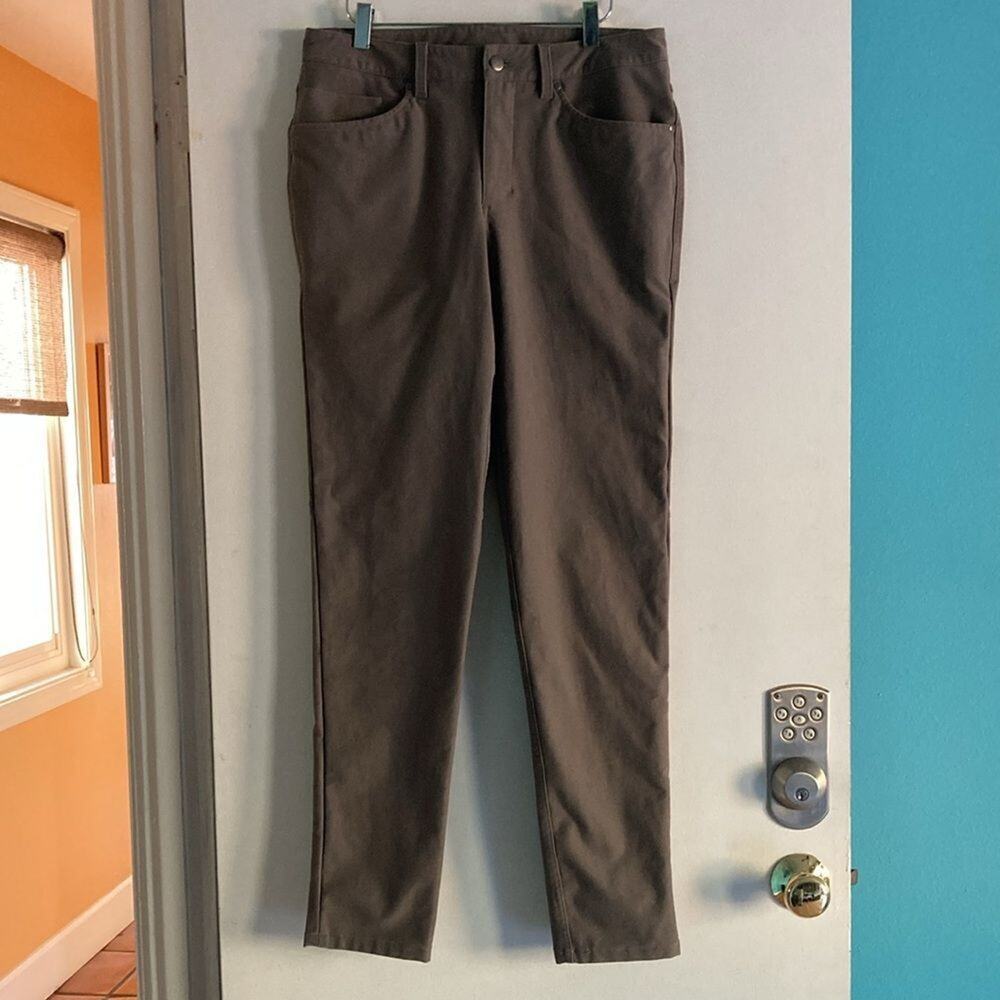 Lululemon Mens Size 31 ABC Slim-Fit 5 Pocket Pant Olive Taupe